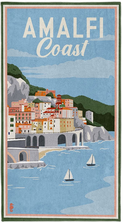 Seepferdchen-Strandtuch Amalfi - 90x170 cm - Blau