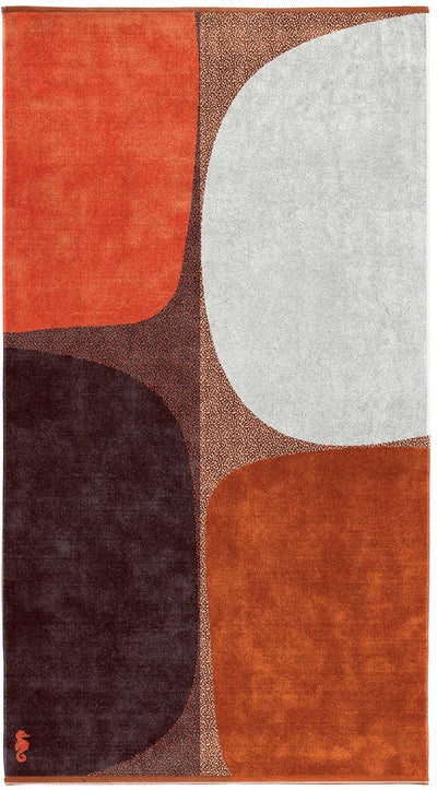 Seepferdchen - Strandtuch - Steine - 100x180 cm - braun