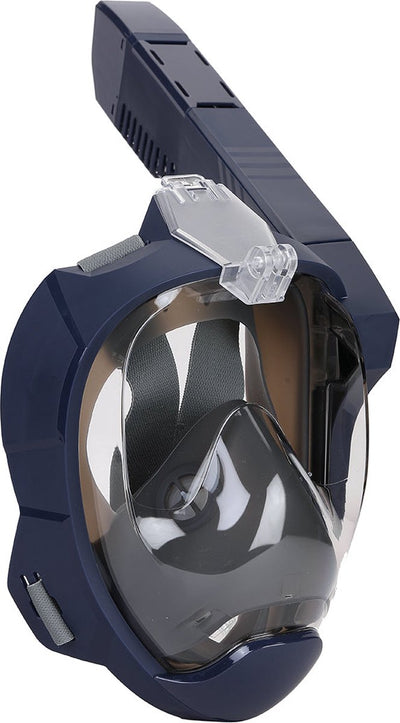Atlantis Poseidon Schnorchelmaske - Schnorchel - Taucherbrille - Schnorchelset - Vollgesichtsmaske - Erwachsene - Blau - L XL