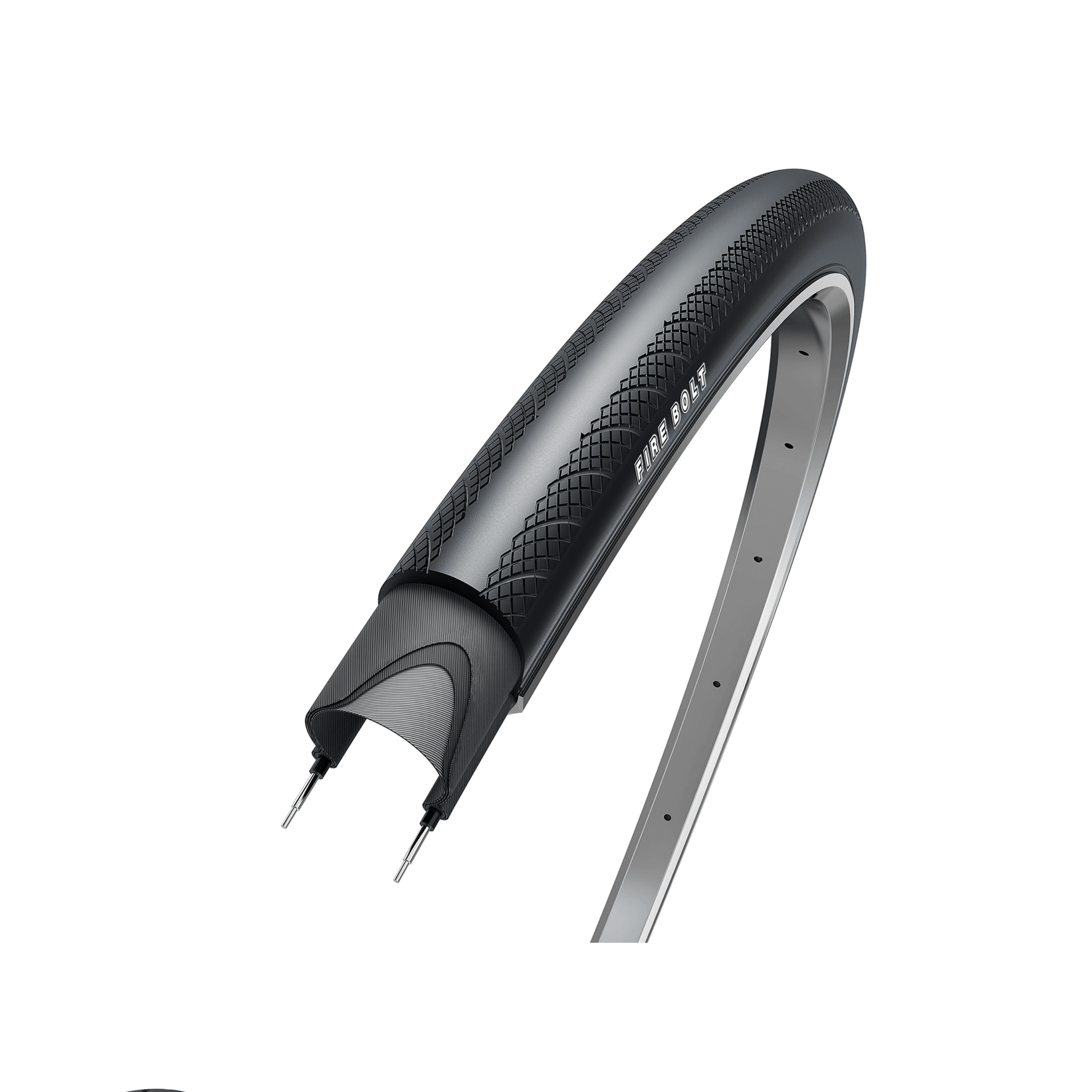 Obor Fire Bolt, Schwarz ohne Reflexion, 28x0,9, Etro 23-622, 60 TPI