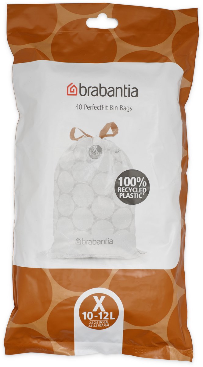 Brabantia Perfectfit Müllsäcke – 10 12 l – Code x – 40 Stück