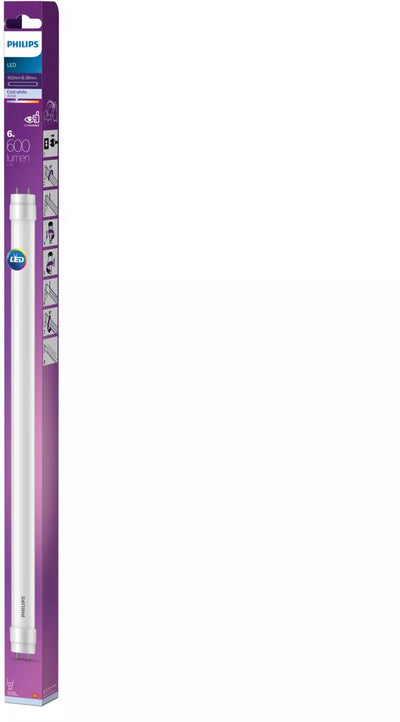 Philips LED-Leuchtstoffröhre T8 – 6 W – G13 – kaltweißes Licht – 438 mm