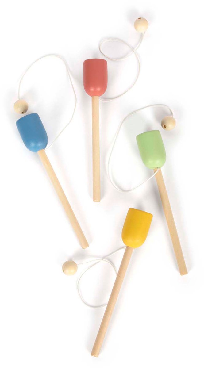 Kleiner Fuß Holz fangen Sie den Ball -Set 4 4