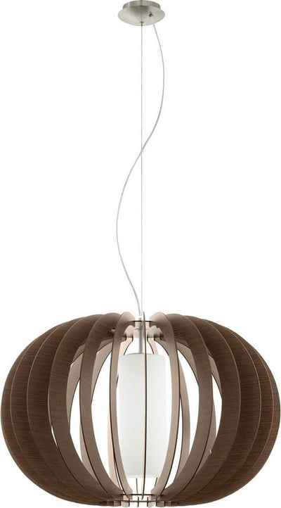 Eglo Stellato 3 - Hängelampe - 1 Licht - ø700mm. - Nickel matt - braun, weiß