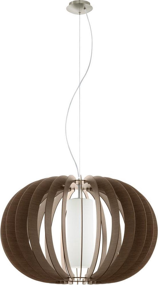 Eglo Stellato 3 - Hängelampe - 1 Licht - ø700mm. - Nickel matt - braun, weiß
