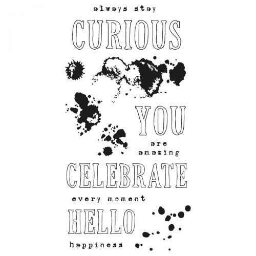 Sizzix • Klarsichtstempel-Set „Hello you sentiments“, 13-tlg
