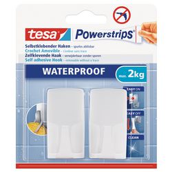 Tesa 1005366 - Powerstr WP Haken weiß | 6 Stück