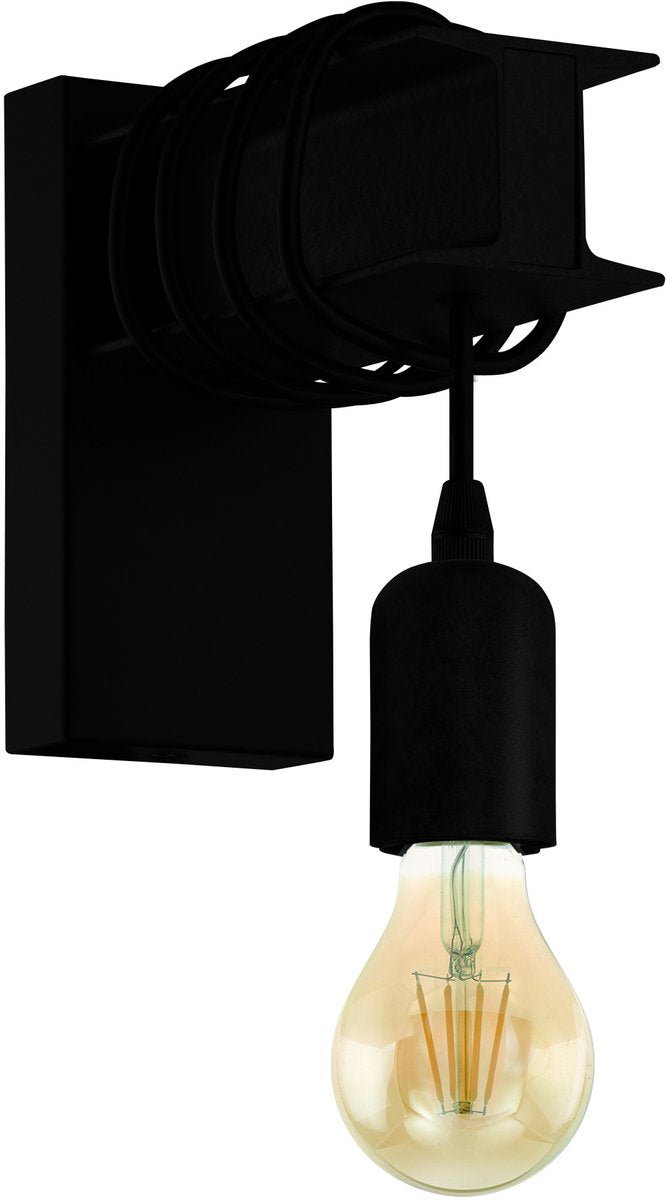 Eglo Townshend 6 Wandleuchte – E27 – 19 cm – Schwarz