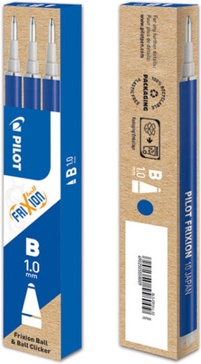 Pilot Kugelschreibermine Frixion Ball Clicker, blau, Karton à 3 Stück 12 Stück