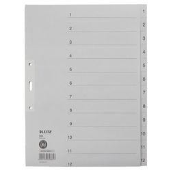 Leitz 1233 graue Tabs, 1 Satz