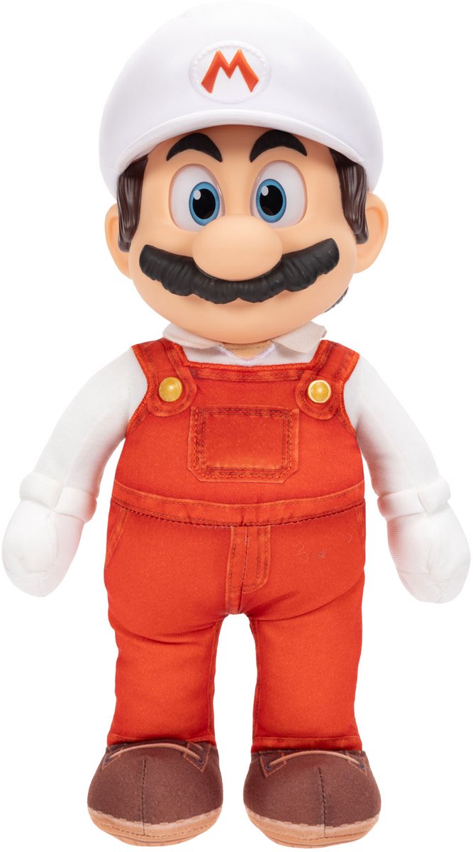 Jakks Super Mario Galaxy Film – 35 cm großes bewegliches Plüsch-Feuer-Mario