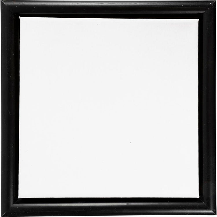 Creativ Company Leinwand mit Rahmen, Größe 20x20 cm, 280 gr, schwarz, weiß, 1 Stück