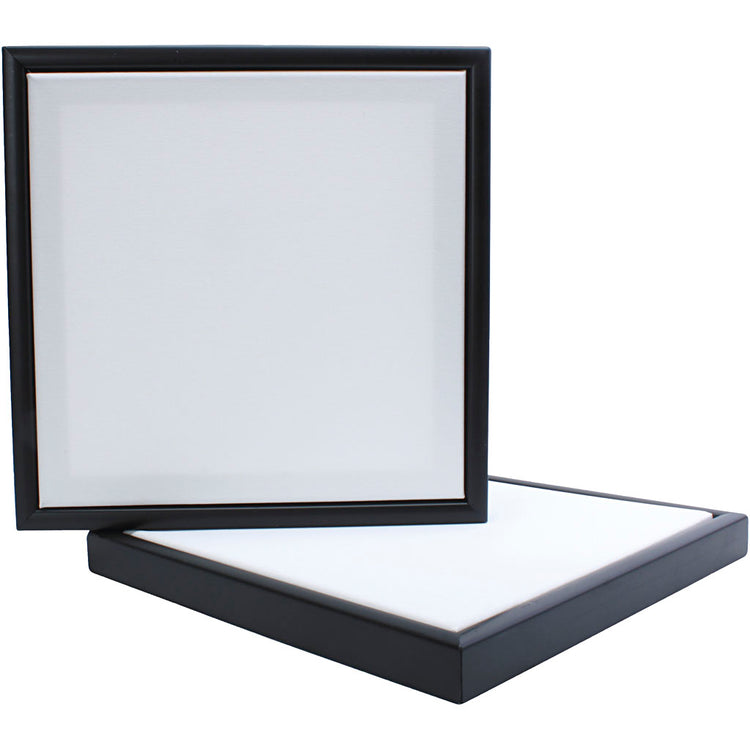 Creativ Company Leinwand mit Rahmen, Größe 30x30 cm, 280 gr, schwarz, weiß, 1 Stück