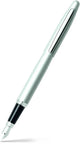 Sheaffer Füllfederhalter – VFM – Schwarz und Silber mit Chrom – Feder F – Schreibfarbe Schwarz – SF-E0940043