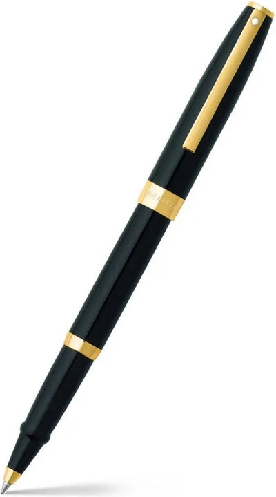 Sheaffer Tintenroller – Sagaris – glänzendes Schwarz mit Gold – Feder M – Schreibfarbe Schwarz – SF-E1947151