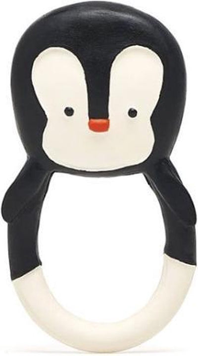 Lanco Toys Lanco Beißring aus Gummi – Nui der Pinguin – Schwarz – Weiß