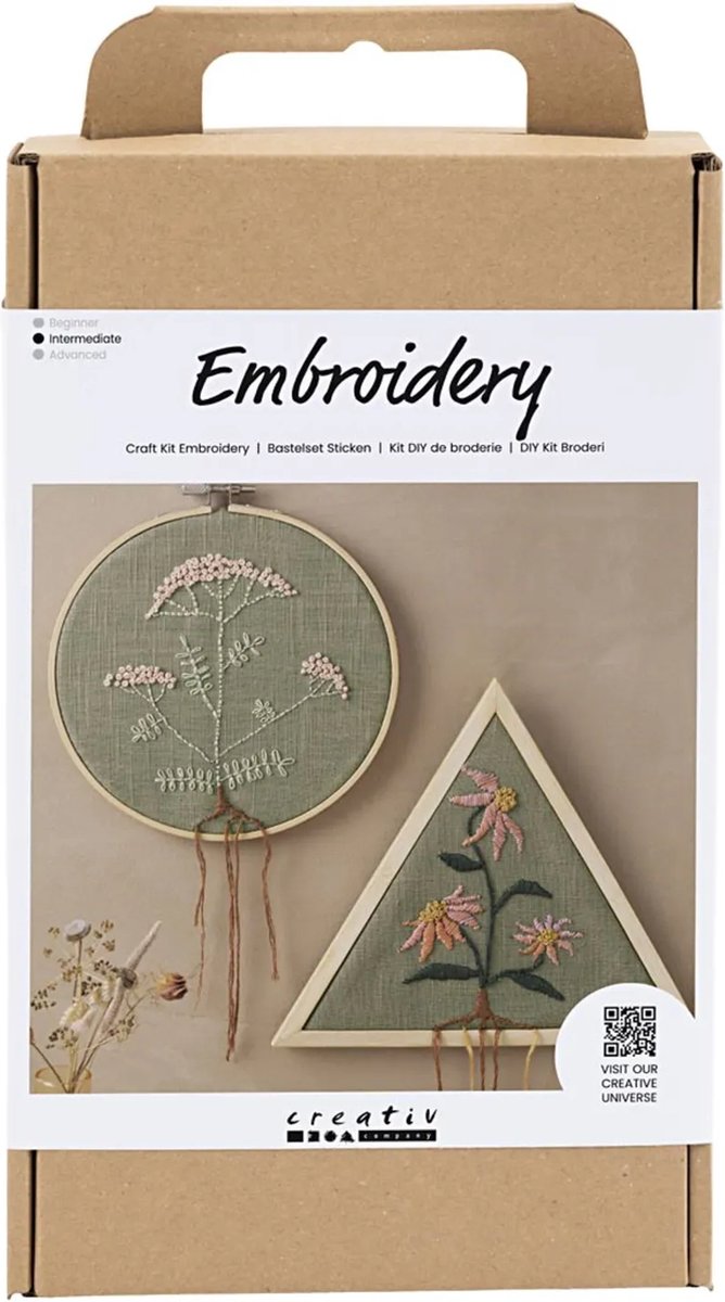 Kreativfirma Hobbyset Stickerei Dusty Green Stickerie Rahmen