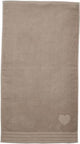 Riviera Maison Herz-Strandtuch – 100 x 180 cm – Taupe