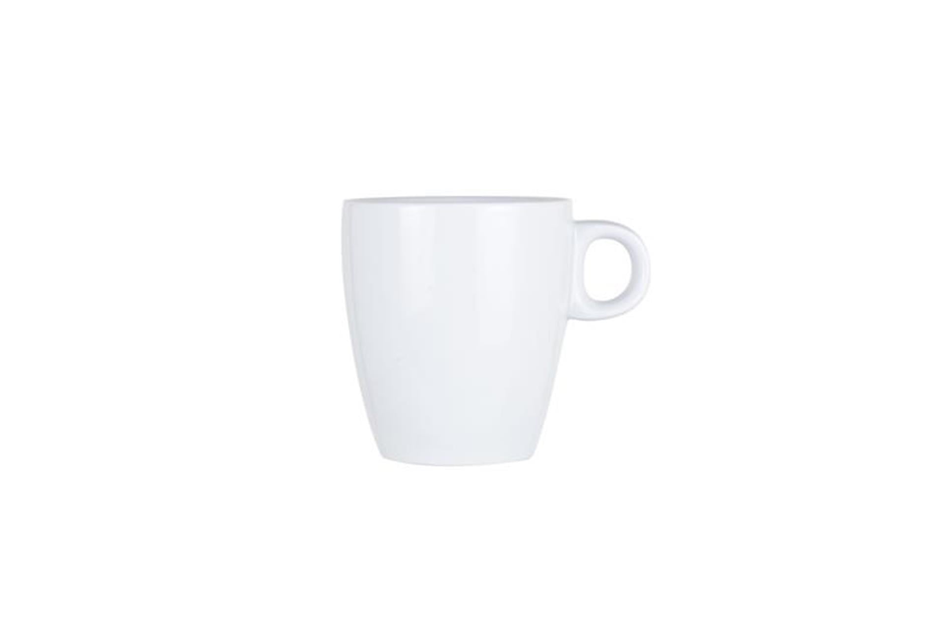 Gemütliche, trendige Tasse Essentials weiß, 19 cl, Box mit 6 Stück
