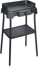 Severin pg 8596 Tischgrill mit Sockel – 2000 W – Aluminium-Grillplatte – glatt gerippt – schwarz