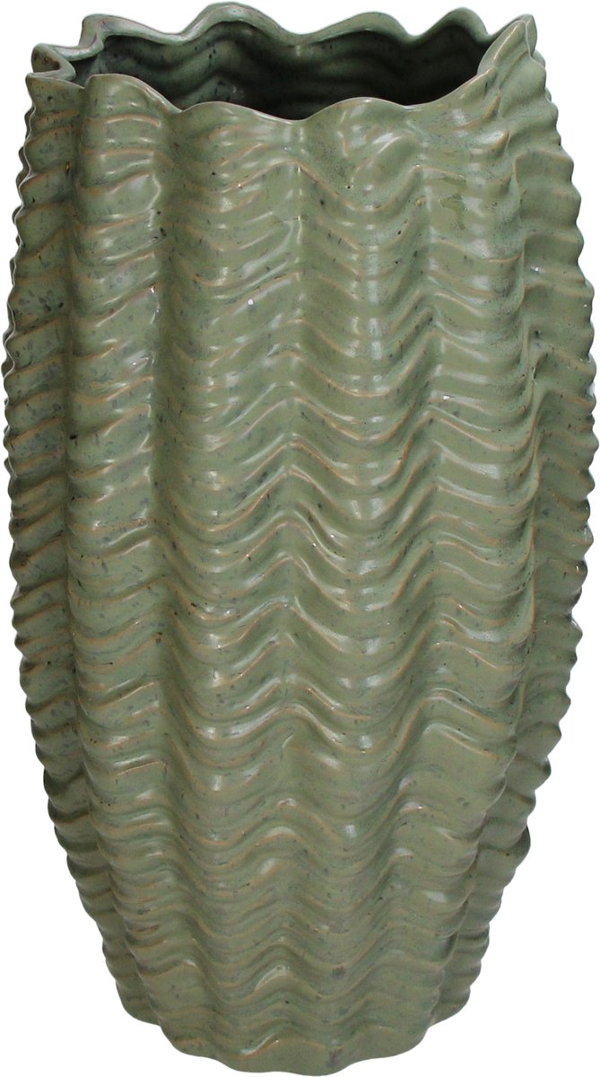HD Collection Vase Steingut grün 24x24x43cm