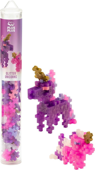 Plus plus plus-plus Glitzer-Einhörner 100 Stück Tube (4373)