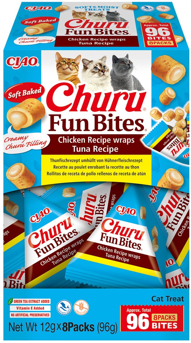 Inaba Churu Fun Bites Chicken Wraps – Katzensnack – Thunfisch 12x8 g