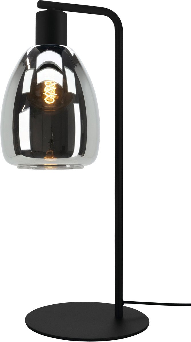 Eglo Chelvey Tischlampe – E27 – 50,5 cm – Rauchglas