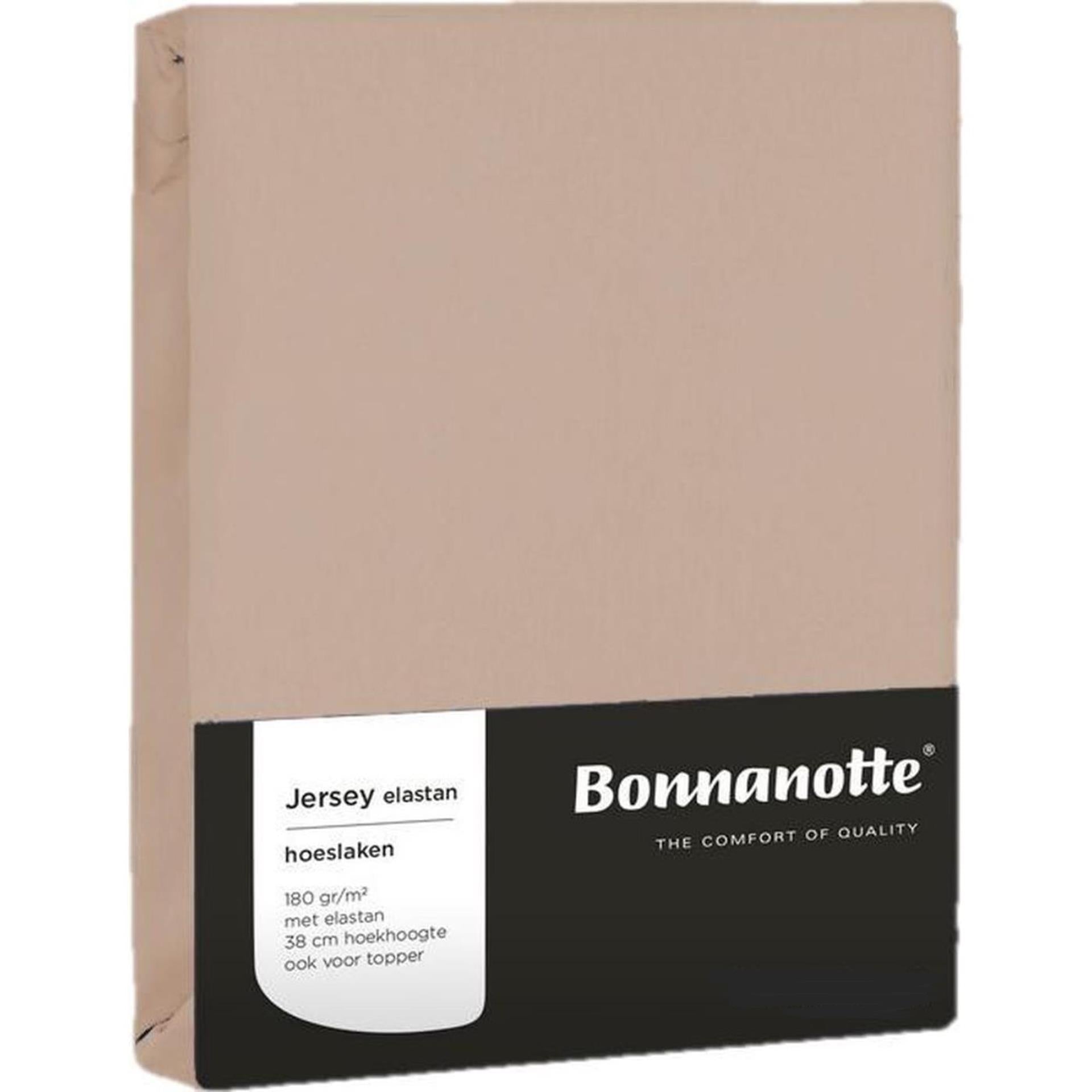 Bonnanotte Spannbettlaken Jersey beige 90x200cm