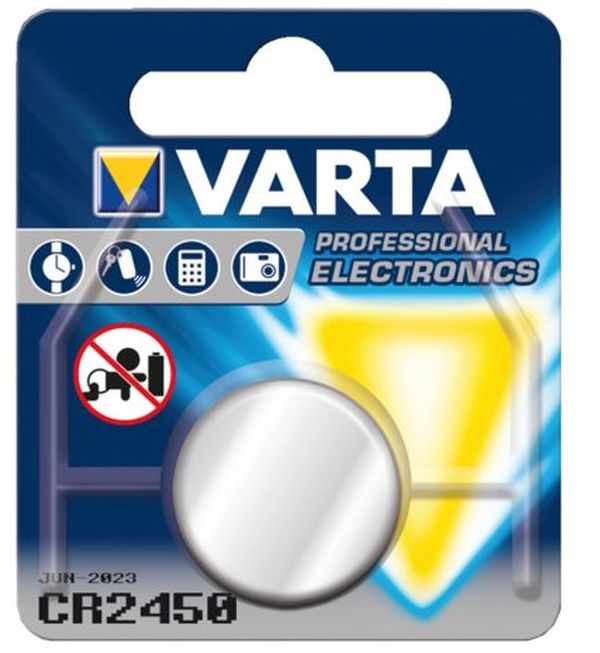 Var CR2450 Lithium 3V auf der Karte