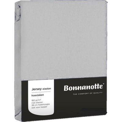 Bonnanotte Spannbetttuch Jersey hellgrau 90x200cm