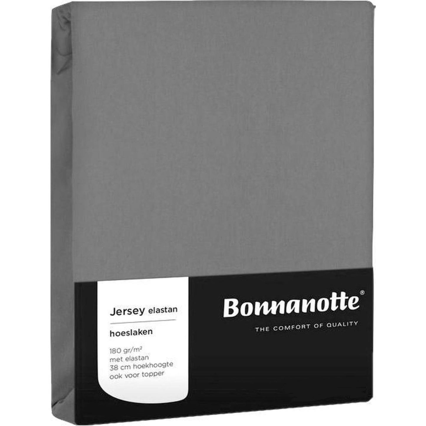 Bonnanotte Spannbetttuch Jersey mittelgrau 90x200cm