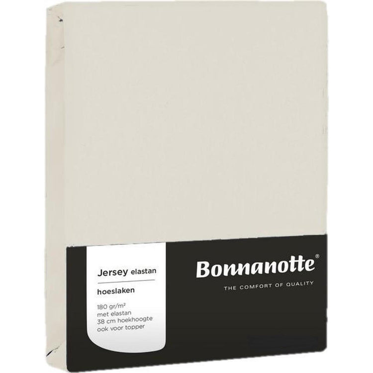Bonnanotte Spannbettlaken Jersey gebrochenes Weiß 90x200cm