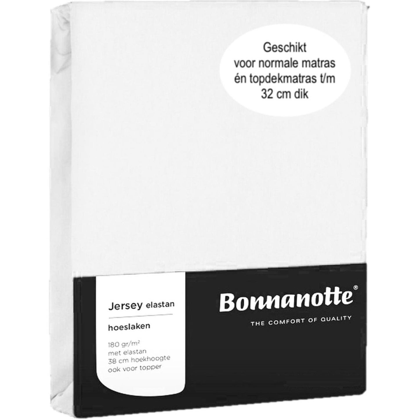 Bonnanotte Spannbettlaken Jersey weiß 90x200cm