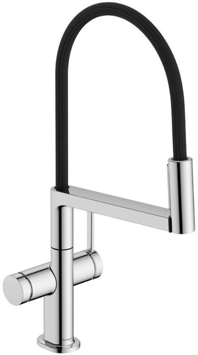 Hansgrohe Talis Select M54 Pulverbrause – Küchenarmatur mit flexiblem Arm und Brause, Ecosmart, Chrom 72861000