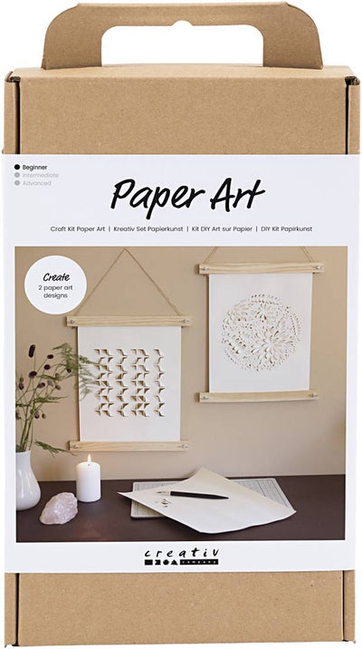 Creativ Company Hobby-Set Papierkunst, Papieraufhänger, gebrochenes Weiß, 1 Box