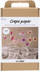 Creativ Company Hobby-Set Krepppapier, Blume, Pastellfarben, 1 Box