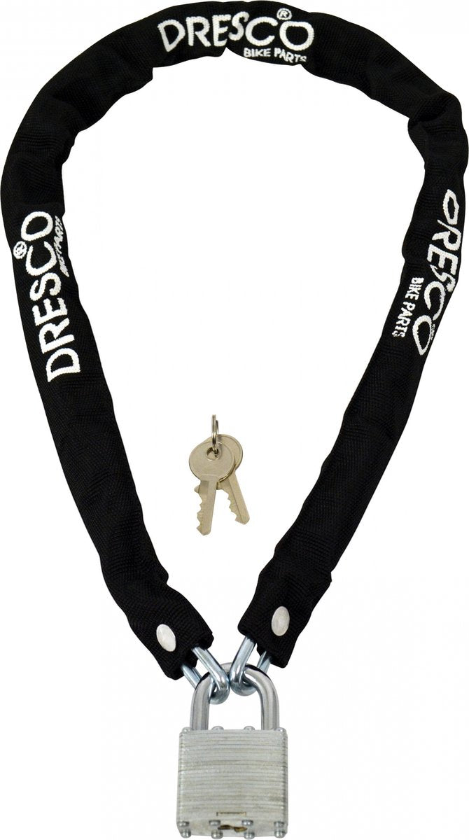 Dresco -Kettenschloss 90 cm x 5 mm Stahlpolyesterschwarz