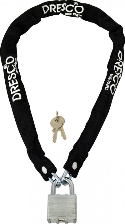 Dresco -Kettenschloss 90 cm x 5 mm Stahlpolyesterschwarz