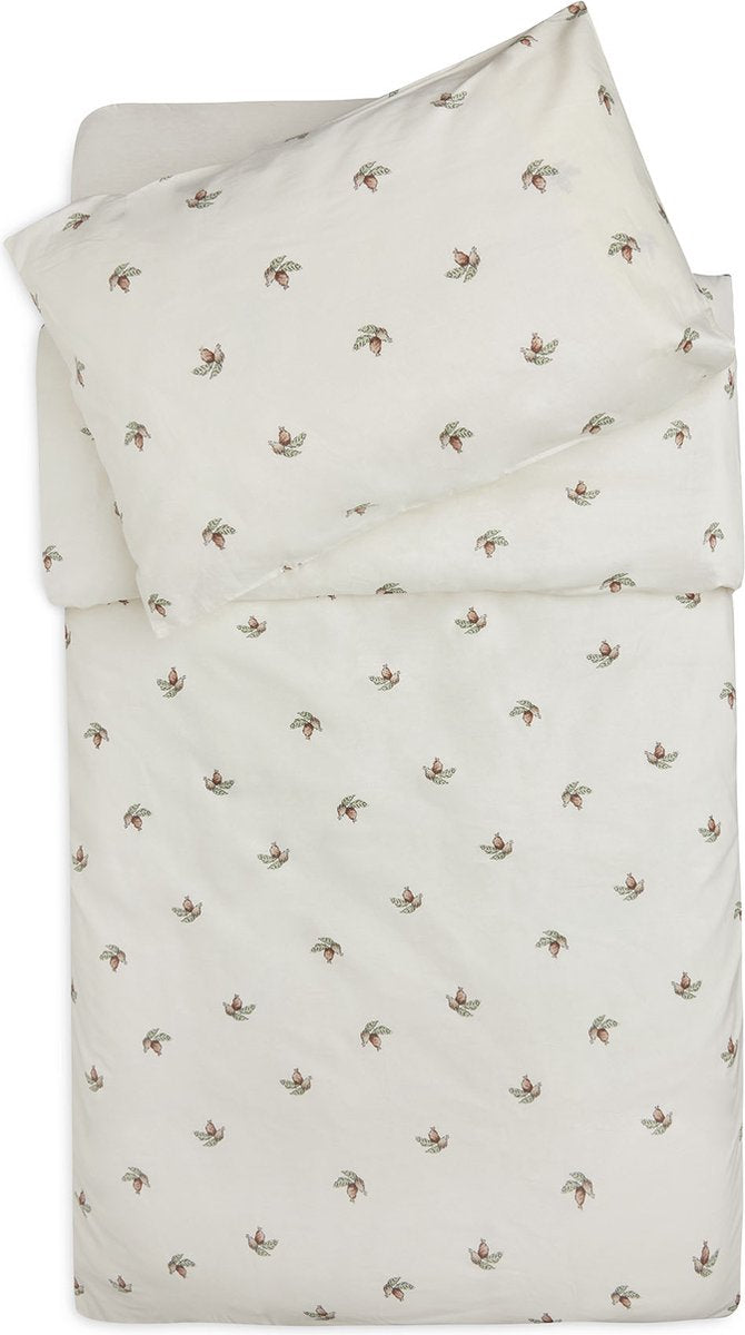Jollein – Bettbezug mit Kissenbezug 100 x 140 cm – Bettdecke, Bettbezug Baby – Hagebutte