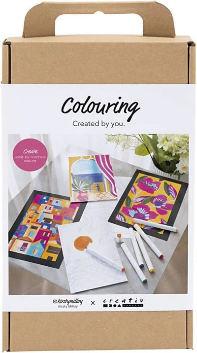 Creativ Company Hobby-Set Farben, Malen nach Zahlen, Textmarker, 1 Box