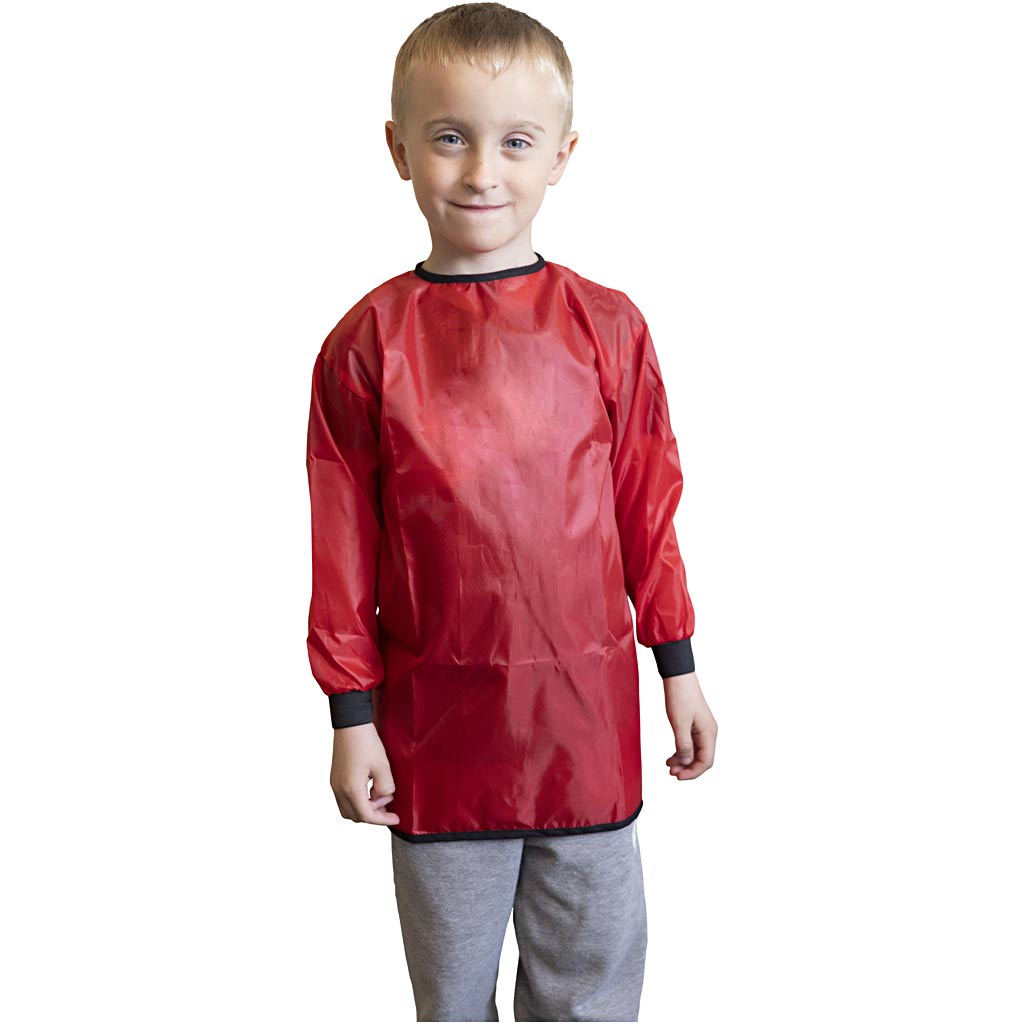 Creativ Company Künstlerkittel, L: 55 cm, Größe 2-4 Jahre, rot, 10 Stück 1 Box