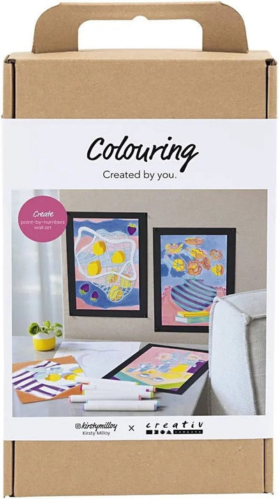 Creativ Company Hobby-Set Farben, Malen nach Zahlen, Textmarker, 1 Box
