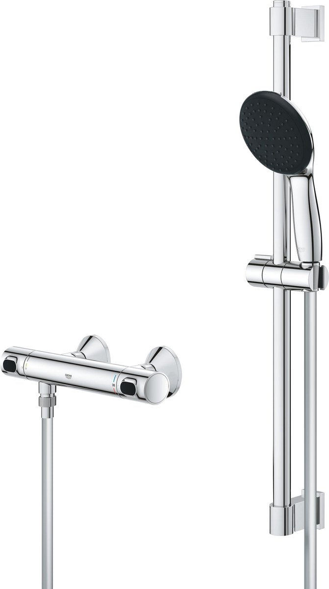 Grohe quickfix precision flow shower set - water saving - chrome