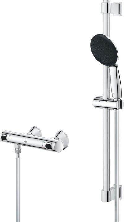 Grohe quickfix precision flow shower set - water saving - chrome