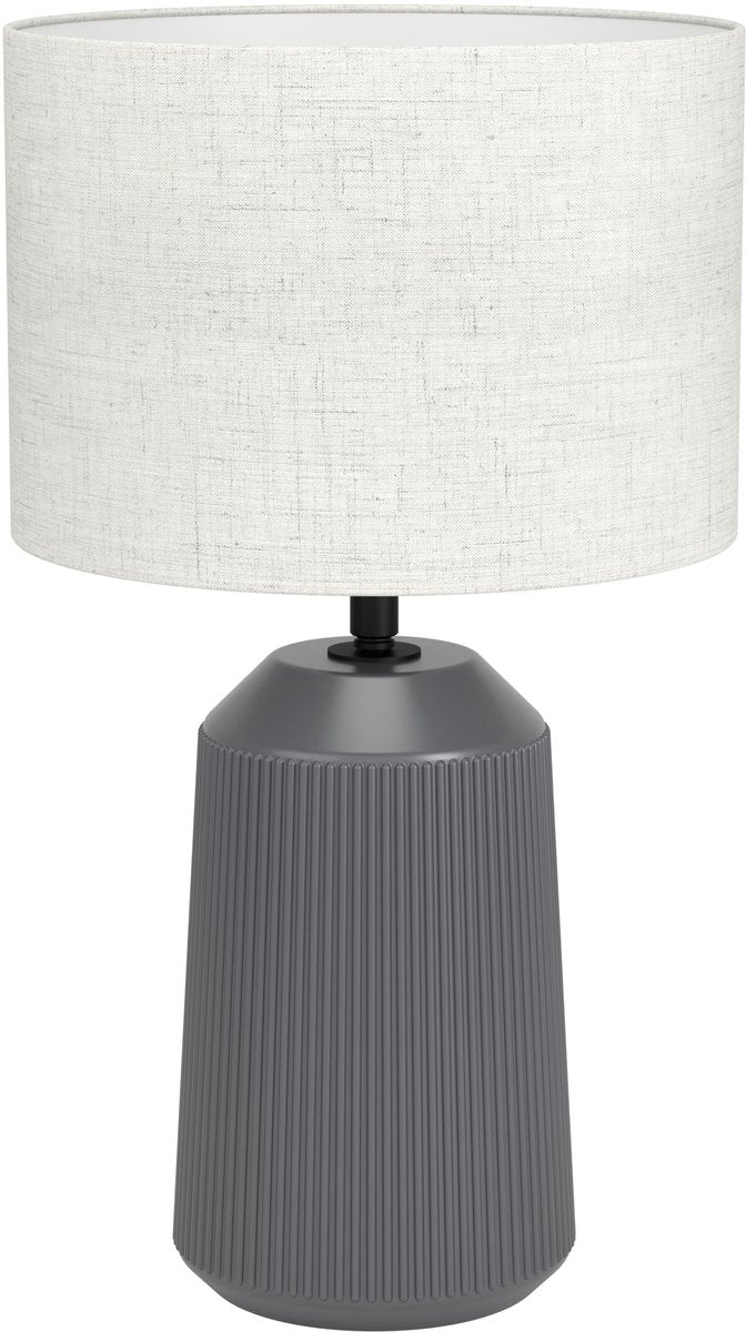Eglo Capalbio Tischlampe – E27 – 41 cm – graue Sandfarbe – Keramik