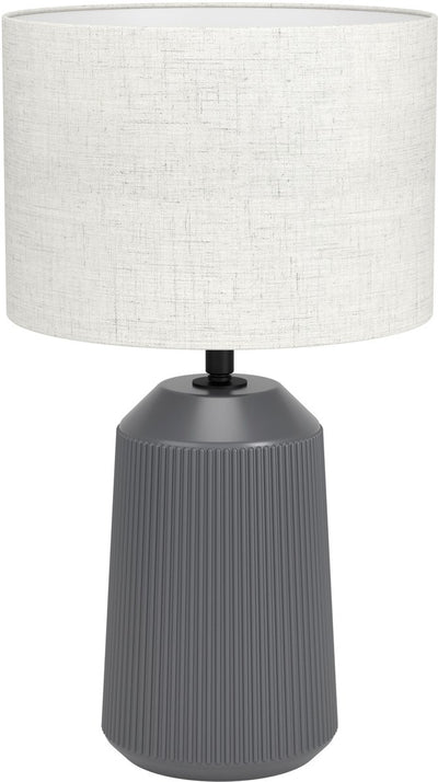 Eglo Capalbio Tischlampe – E27 – 41 cm – graue Sandfarbe – Keramik