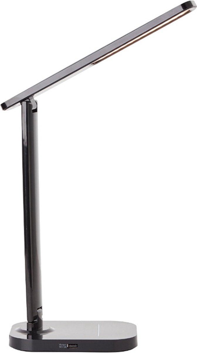Brilliant Vicaro – Schreibtischlampe – integrierte LED 8 W – kabellose Ladestation – Farbauswahl 3000–6000 K – Schwarz