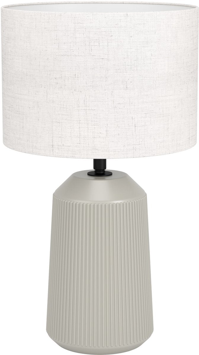 Eglo Capalbio Tischlampe – E27 – 41 cm – Sandfarbe Weiß – Keramik
