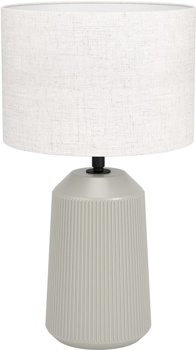 Eglo Capalbio Tischlampe – E27 – 41 cm – Sandfarbe Weiß – Keramik